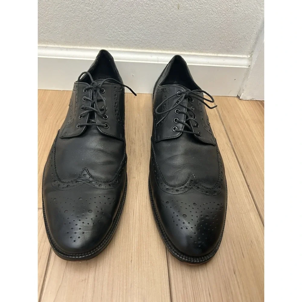 Gordon Rush Men's Black Leather Wingtip Brogue Oxfords Dress Shoes Lyle Size 11